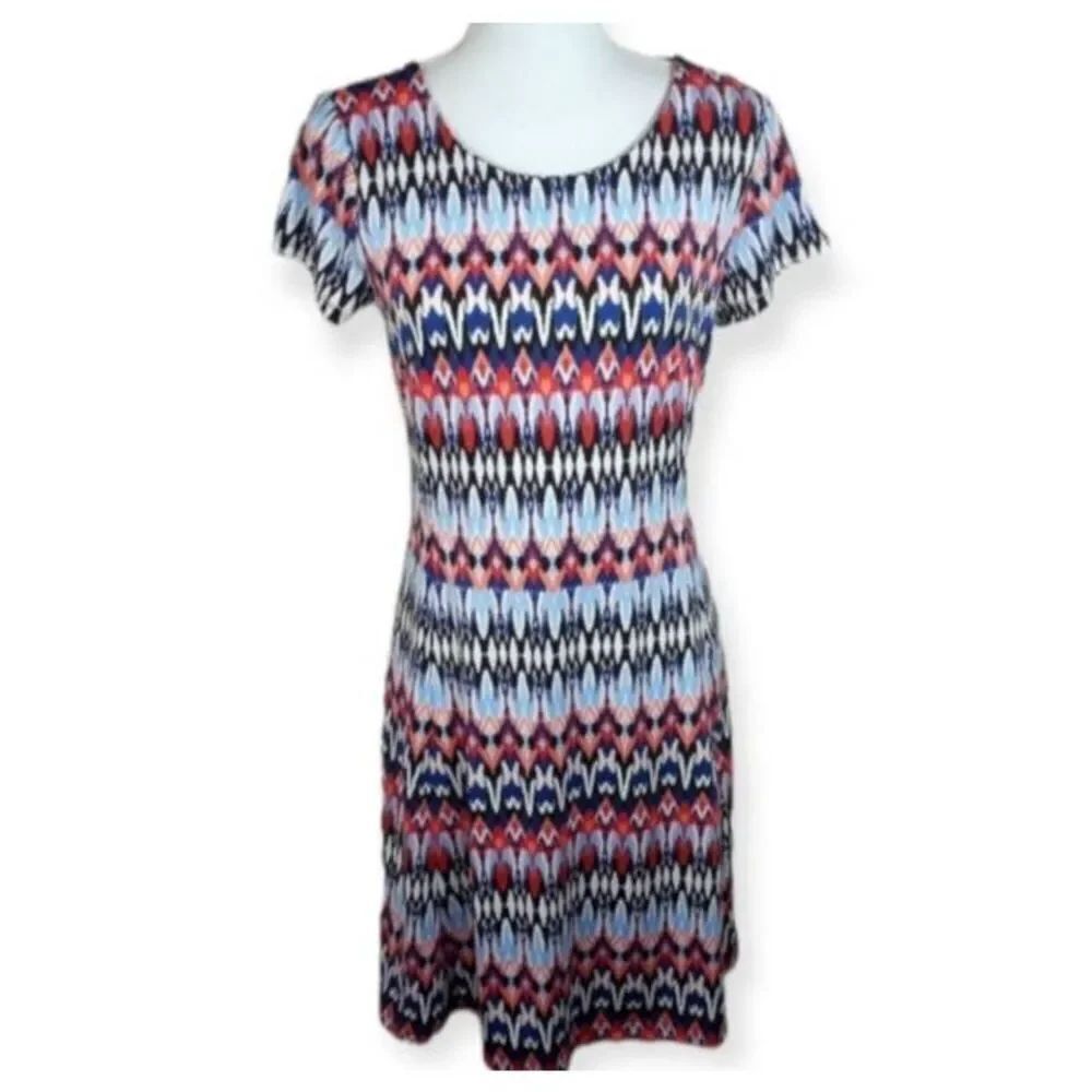 AB STUDIO MULTICOLOR DRESS SZ.M EUC.